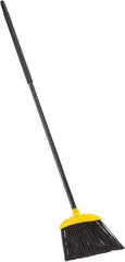 Rubbermaid - 10" Wide, Black Polypropylene Bristles, Metal Handle, Angled Broom - Flagged, Water Resistant - Americas Industrial Supply