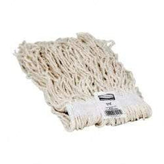 Rubbermaid - 1" White Head Band, Small Rayon Cut End Mop Head - 4 Ply, Side Loading Connection, Use for Finishing - Americas Industrial Supply
