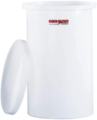 Made in USA - 16 Gallon Cylindrical Polyethylene Open Top Tank - 22" High x 15" Diam - Americas Industrial Supply