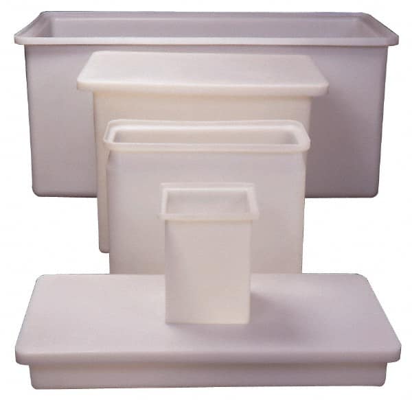 Made in USA - 18 Gallon Rectangular Plastic Tank - 30" High x 12" Diam - Americas Industrial Supply