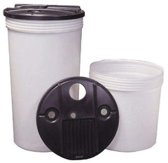 Made in USA - 55 Gallon Tapered Cylinder Plastic Tank - 40" High x 22" Diam - Americas Industrial Supply