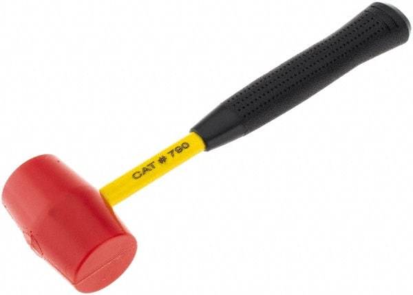 No-Mar - 5/8 Lb Head 1-5/8" Face Urethane Hammer - Fiberglass Handle - Americas Industrial Supply