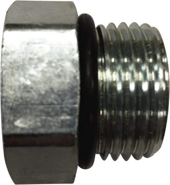 Parker - 1/2 Male Thread, Stainless Steel Industrial Pipe Hex Head Plug - Male SAE-ORB, 7,200 psi - Americas Industrial Supply