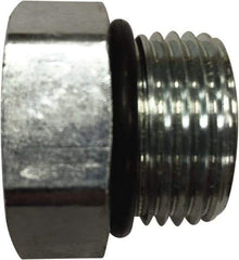 Parker - 1/2 Male Thread, Stainless Steel Industrial Pipe Hex Head Plug - Male SAE-ORB, 7,200 psi - Americas Industrial Supply