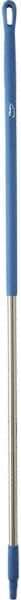 Vikan - 60 x 1-1/4" Stainless Steel Squeegee Handle - European Threaded Connection, Blue - Americas Industrial Supply
