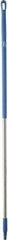 Vikan - 60 x 1-1/4" Stainless Steel Squeegee Handle - European Threaded Connection, Blue - Americas Industrial Supply