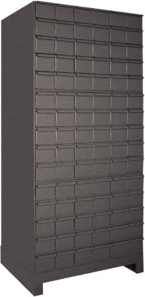 Durham - 90 Drawer, Small Parts Steel Storage Cabinet - 14" Deep x 35" Wide x 63" High - Americas Industrial Supply