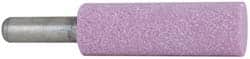 Grier Abrasives - 1" Head Diam x 3" Thickness, W224, Cylinder End, Aluminum Oxide Mounted Point - Pink, Medium Grade, 60 Grit, 15,000 RPM - Americas Industrial Supply