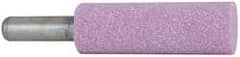 Grier Abrasives - 1" Head Diam x 3" Thickness, W224, Cylinder End, Aluminum Oxide Mounted Point - Pink, Medium Grade, 60 Grit, 15,000 RPM - Americas Industrial Supply