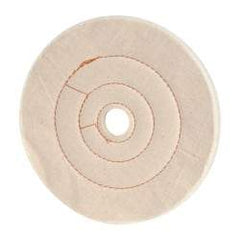 Dico - 8" Diam x 1/2" Thick Unmounted Buffing Wheel - Cushion Sewn, 1" Arbor Hole, Medium Density - Americas Industrial Supply