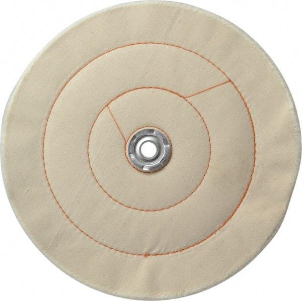 Dico - 10" Diam x 1/2" Thick Unmounted Buffing Wheel - Cushion Sewn, 1" Arbor Hole, Medium Density - Americas Industrial Supply