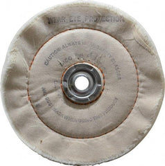 Dico - 6" Diam x 3/4" Thick Unmounted Buffing Wheel - Cushion Sewn, 1/2" Arbor Hole, Medium Density - Americas Industrial Supply