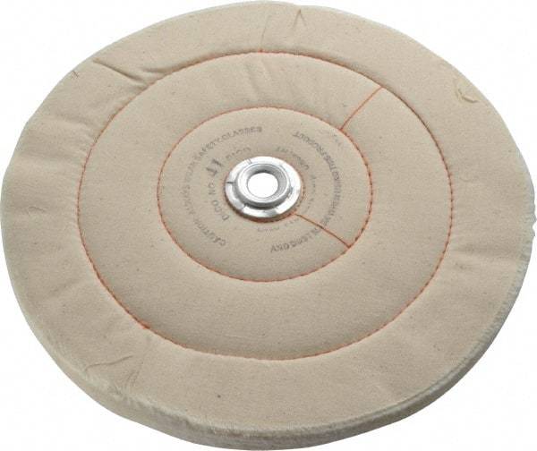 Dico - 10" Diam x 3/4" Thick Unmounted Buffing Wheel - Cushion Sewn, 1/2" Arbor Hole, Medium Density - Americas Industrial Supply