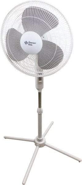 Comfort Zone - 16" Blade, 445 Max CFM, Standing Fan - 0.42 Amps, 120 Volts, 3 Speed - Americas Industrial Supply