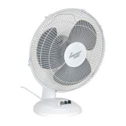 Comfort Zone - 12" Blade, 210 Max CFM, Table Fan - 0.31 Amps, 120 Volts, 3 Speed - Americas Industrial Supply
