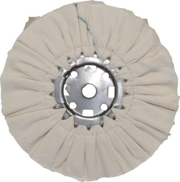 Divine Brothers - 10" Diam x 1/2" Thick Unmounted Buffing Wheel - Ventilated Bias Cut, 3/4" Arbor Hole - Americas Industrial Supply