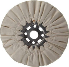 Divine Brothers - 10" Diam x 1/2" Thick Unmounted Buffing Wheel - Ventilated Bias Cut, 1-1/4" Arbor Hole - Americas Industrial Supply