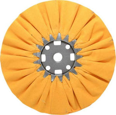 Divine Brothers - 10" Diam x 1/2" Thick Unmounted Buffing Wheel - Ventilated Bias Cut, 3/4" Arbor Hole - Americas Industrial Supply