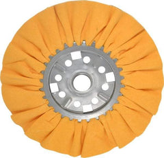 Divine Brothers - 12" Diam x 1/2" Thick Unmounted Buffing Wheel - Ventilated Bias Cut, 1-1/4" Arbor Hole - Americas Industrial Supply