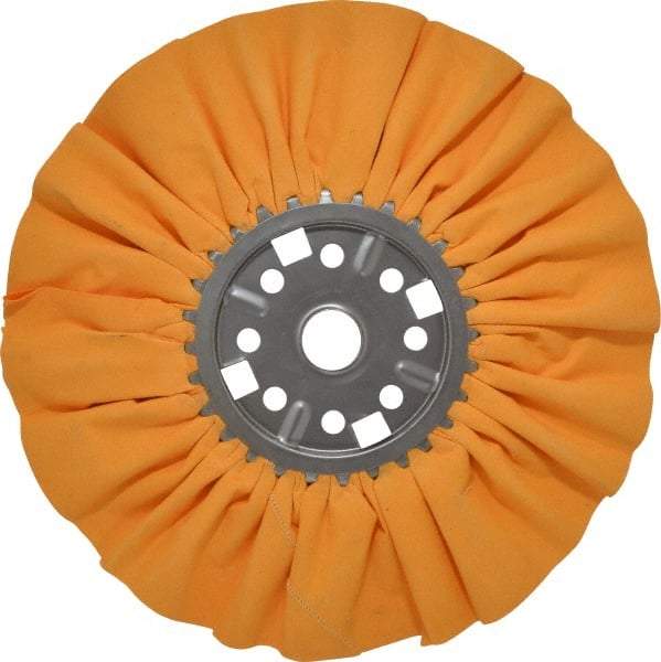 Divine Brothers - 14" Diam x 1/2" Thick Unmounted Buffing Wheel - Ventilated Bias Cut, 1-1/4" Arbor Hole - Americas Industrial Supply