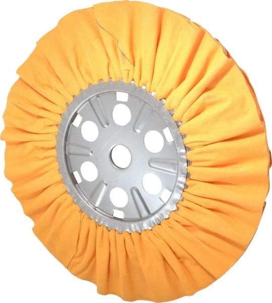 Divine Brothers - 16" Diam x 1/2" Thick Unmounted Buffing Wheel - Ventilated Bias Cut, 1-1/4" Arbor Hole - Americas Industrial Supply