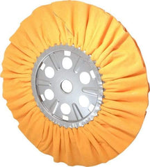 Divine Brothers - 16" Diam x 1/2" Thick Unmounted Buffing Wheel - Ventilated Bias Cut, 1-1/4" Arbor Hole - Americas Industrial Supply