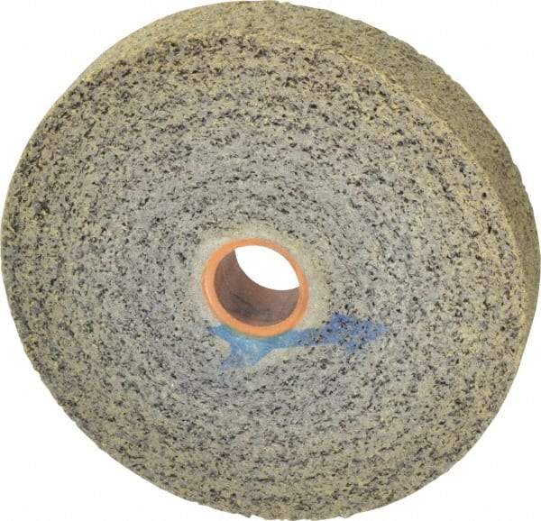 Made in USA - 6" Diam, 1" Face Width, 1" Center Hole, Medium Grade, Silicon Carbide Deburring Wheel - Convolute, Medium Density 7 Grade, 4,500 RPM - Americas Industrial Supply