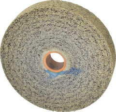 Made in USA - 6" Diam, 1" Face Width, 1" Center Hole, Medium Grade, Silicon Carbide Deburring Wheel - Convolute, Medium Density 7 Grade, 4,500 RPM - Americas Industrial Supply