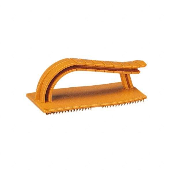 Standard Abrasives - 3-5/8" Wide Plastic Hand Pad Holder with Backing Pad Attachment - Compatible with Scouring Pads - Americas Industrial Supply