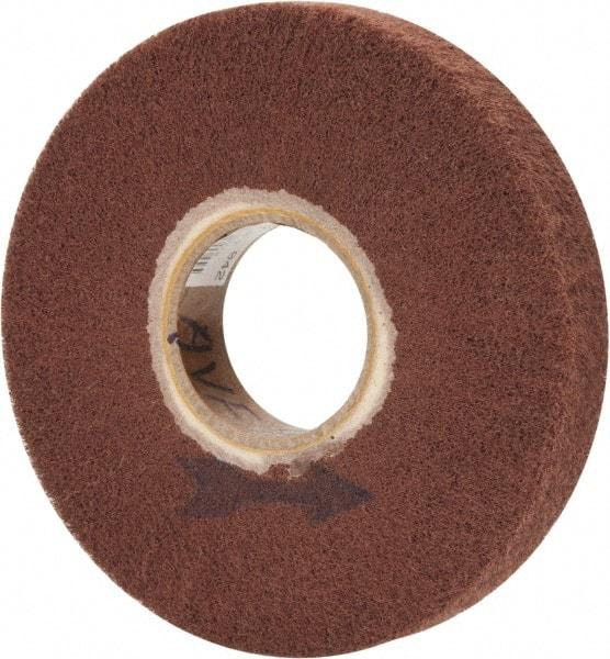 Made in USA - 6" Diam 220 Grit Aluminum Oxide Unmounted Flap Wheel - 2" Hole, 1" Wide, Density 7, Nonwoven, Grade Very Fine, 3,400 Max RPM - Americas Industrial Supply