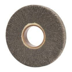Made in USA - 6" Diam 220 Grit Silicon Carbide Unmounted Flap Wheel - 2" Hole, 1" Wide, Density 7, Nonwoven, Grade Very Fine, 3,400 Max RPM - Americas Industrial Supply