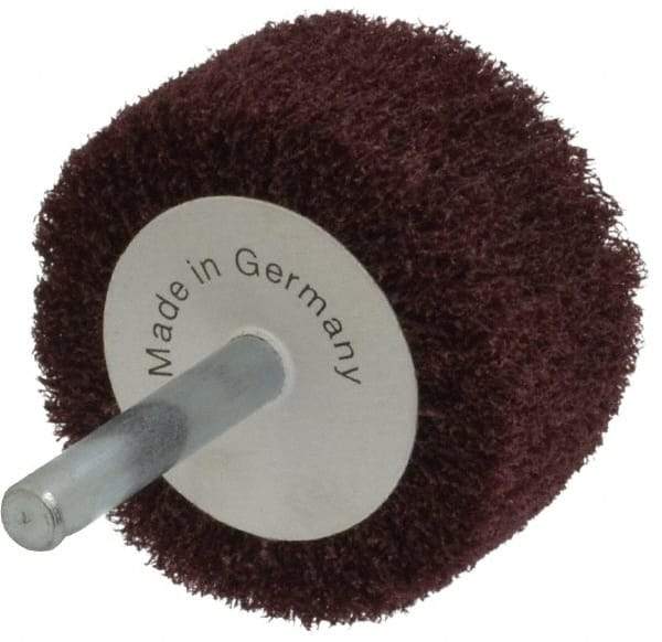 Value Collection - 2" Diam x 1" Face Width, Very Fine Aluminum Oxide Nonwoven Mounted Flap Wheel - 1/4" Shank Mount - Americas Industrial Supply