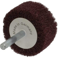 Value Collection - 2" Diam x 1" Face Width, Very Fine Aluminum Oxide Nonwoven Mounted Flap Wheel - 1/4" Shank Mount - Americas Industrial Supply