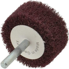 Value Collection - 2" Diam x 1" Face Width, Medium Aluminum Oxide Nonwoven Mounted Flap Wheel - 1/4" Shank Mount, 13,700 Max RPM - Americas Industrial Supply