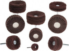 Superior Abrasives - 4 Piece Stem Mounted Wheel Kit - 120, 180 & 320 Grit, Fine, Very Fine & Extra Fine Grade, Mounted on 1/4" Shank - Americas Industrial Supply