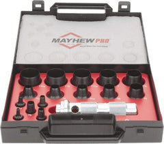 Mayhew - 16 Piece, 1/8 to 1-3/16", Hollow Punch Set - Comes in Plastic Case - Americas Industrial Supply