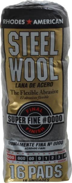 Value Collection - Finest Grit, Grade 0000 Steel Wool Pad - 4" Long x 3" Wide - Americas Industrial Supply