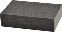 Made in USA - 2-3/4" Wide x 3-3/4" Long, Medium & Fine Grade Sanding Sponge - 60 & 100 Grit, 1" Thick - Americas Industrial Supply