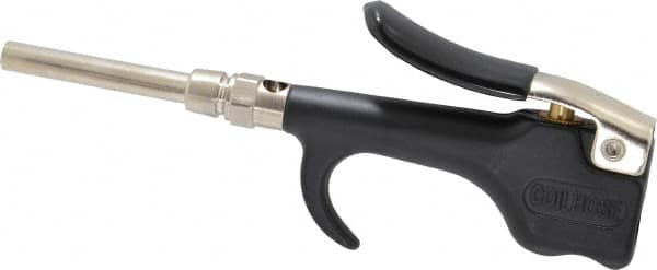 Coilhose Pneumatics - Safety Extension Tube Thumb Lever Blow Gun - 1/4 NPT, 3" Tube Length, Zinc - Americas Industrial Supply