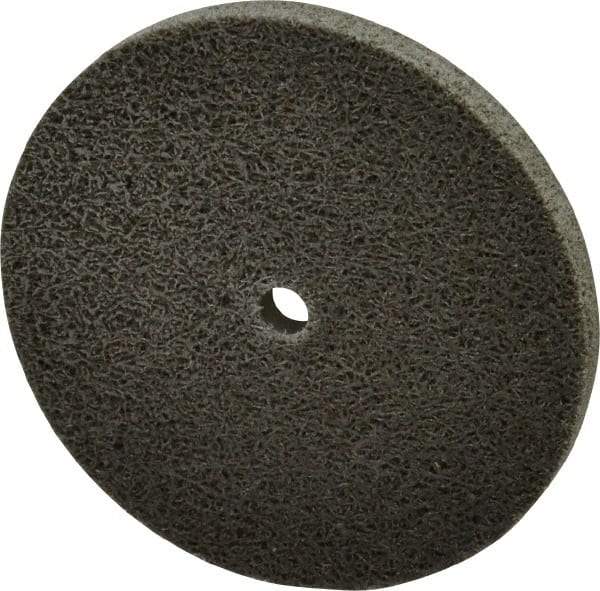 Standard Abrasives - 3" Diam, 1/4" Face Width, 1/4" Center Hole, Medium Grade, Aluminum Oxide Deburring Wheel - Unitized, Hard Density 8 Grade, 18,000 RPM - Americas Industrial Supply