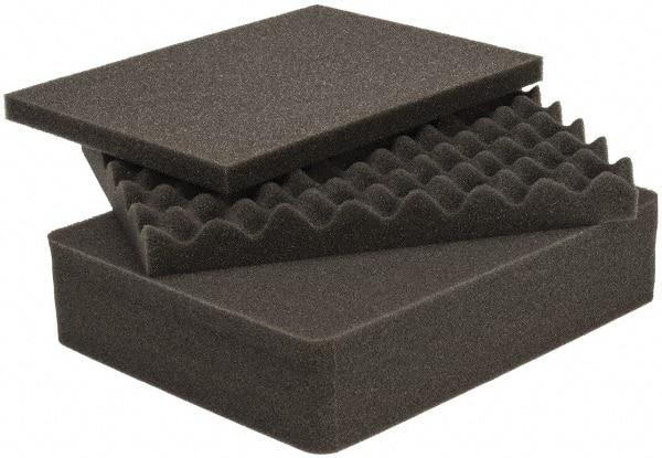 Pelican Products, Inc. - Tool Box Foam Replacement Foam Set - 7-53/64" Wide x 4-1/8" High, Black, For Fits Case No. 97-103-6 - Americas Industrial Supply
