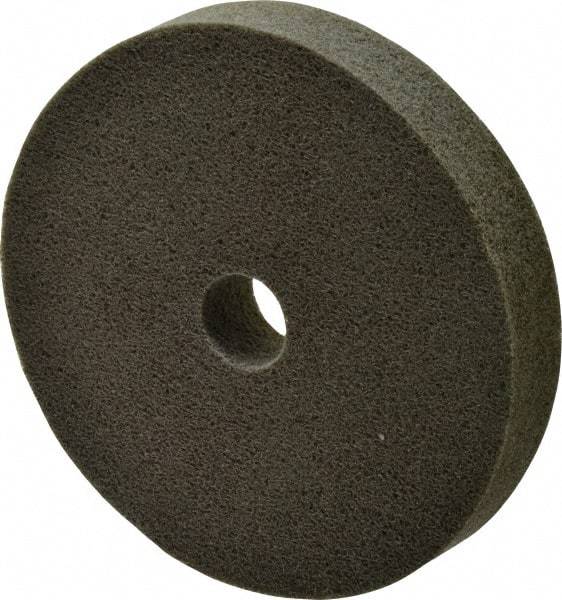 Standard Abrasives - 6" Diam, 1" Face Width, 1" Center Hole, Fine Grade, Aluminum Oxide Deburring Wheel - Unitized, Soft/Medium Density 6 Grade, 5,000 RPM - Americas Industrial Supply