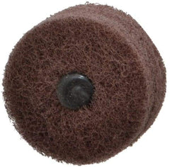 Standard Abrasives - 2" Diam, Medium Mounted Scrubber Buffing Wheel - 3 Ply, Very Fine Grade, 1/4" Shank Diam, 12,000 RPM - Americas Industrial Supply