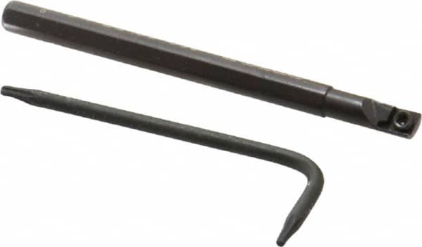 Seco - 0.183" Min Bore Diam, 2-1/2" OAL, 3/16" Shank Diam, SCLD Indexable Boring Bar - CD.. 1.2 Insert, Screw Holding Method - Americas Industrial Supply