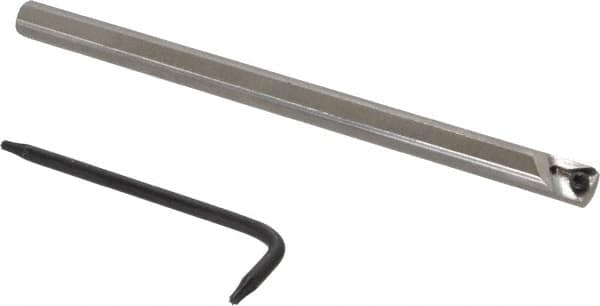 Seco - 0.29" Min Bore Diam, 4" OAL, 1/4" Shank Diam, STLD Indexable Boring Bar - TD.. 1.2 Insert, Screw Holding Method - Americas Industrial Supply