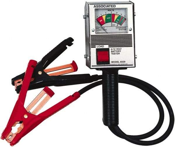 Associated Equipment - 6/12 Volt Battery Load Tester - 400 to 1,000 CCA Range, 2' Cable - Americas Industrial Supply