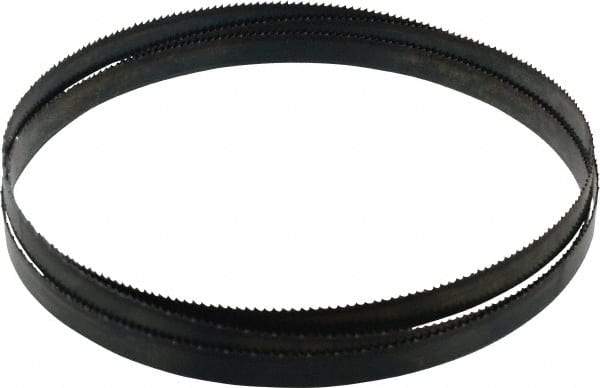 Disston - 10 TPI, 5' 8" Long x 1/2" Wide x 0.025" Thick, Welded Band Saw Blade - Carbon Steel, Toothed Edge, Raker Tooth Set, Flexible Back, Contour Cutting - Americas Industrial Supply