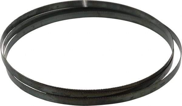 Disston - 24 TPI, 7' 9-1/2" Long x 1/2" Wide x 0.025" Thick, Welded Band Saw Blade - Carbon Steel, Toothed Edge, Raker Tooth Set, Flexible Back, Contour Cutting - Americas Industrial Supply