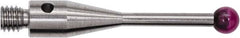 Renishaw - 0.1181 Inch Ball Diameter, Stainless Steel Stem, M3 Thread, Ruby Point Ball Tip CMM Stylus - 0.5787 Inch Working Length, 0.0591 Inch Stem Diameter, 0.8268 Inch Overall Length - Americas Industrial Supply