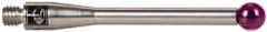 Renishaw - 0.1575 Inch Ball Diameter, Stainless Steel Stem, M3 Thread, Ruby Point Ball Tip CMM Stylus - 1-1/16 Inch Working Length, 0.0984 Inch Stem Diameter, 1.2205 Inch Overall Length - Americas Industrial Supply